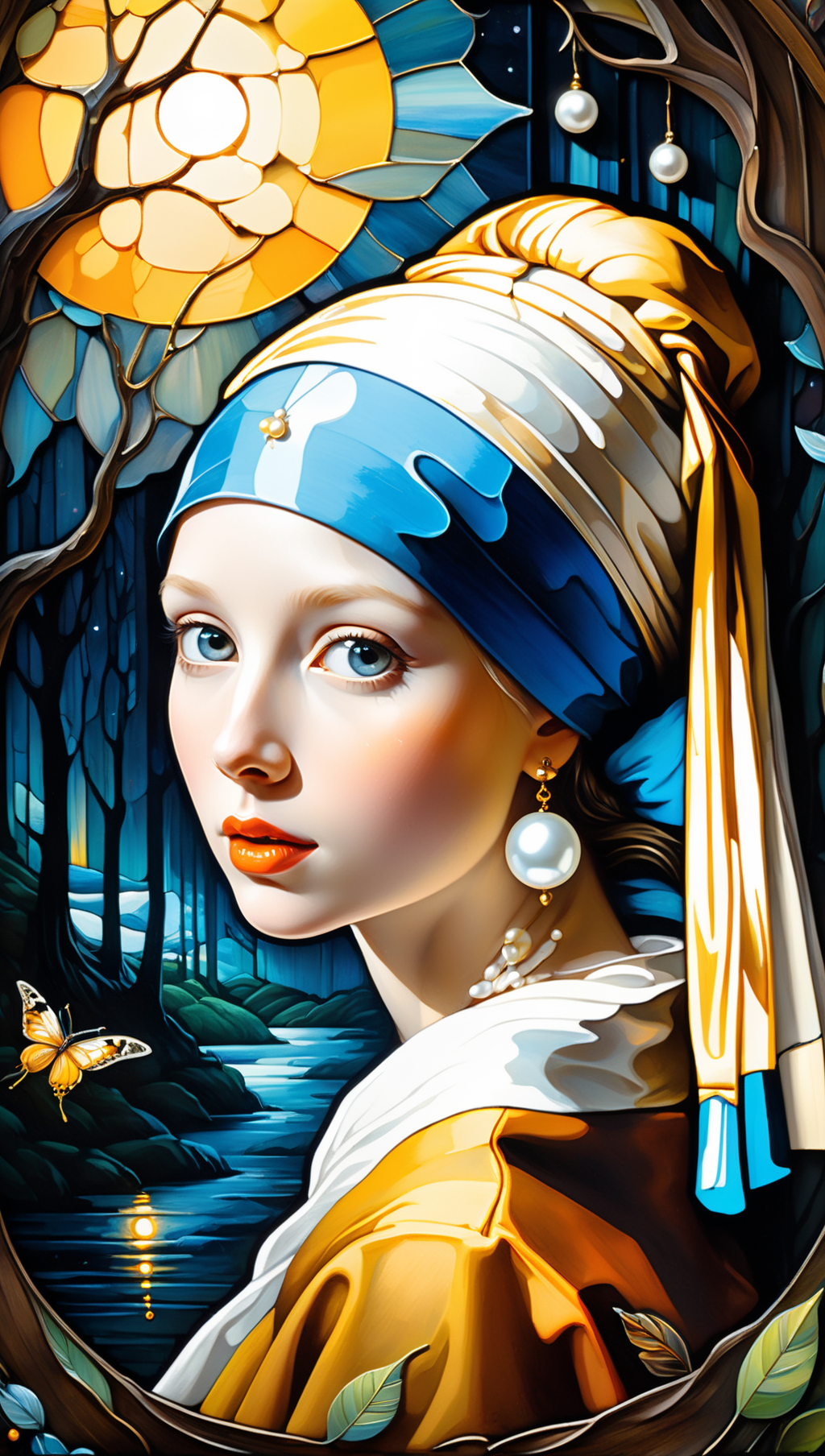00180-4258416063-_Girl with a Pearl Earring_, fantasy realism, double exposure, two parts in one art, full copy, masterpiece reproduction, pale s.png
